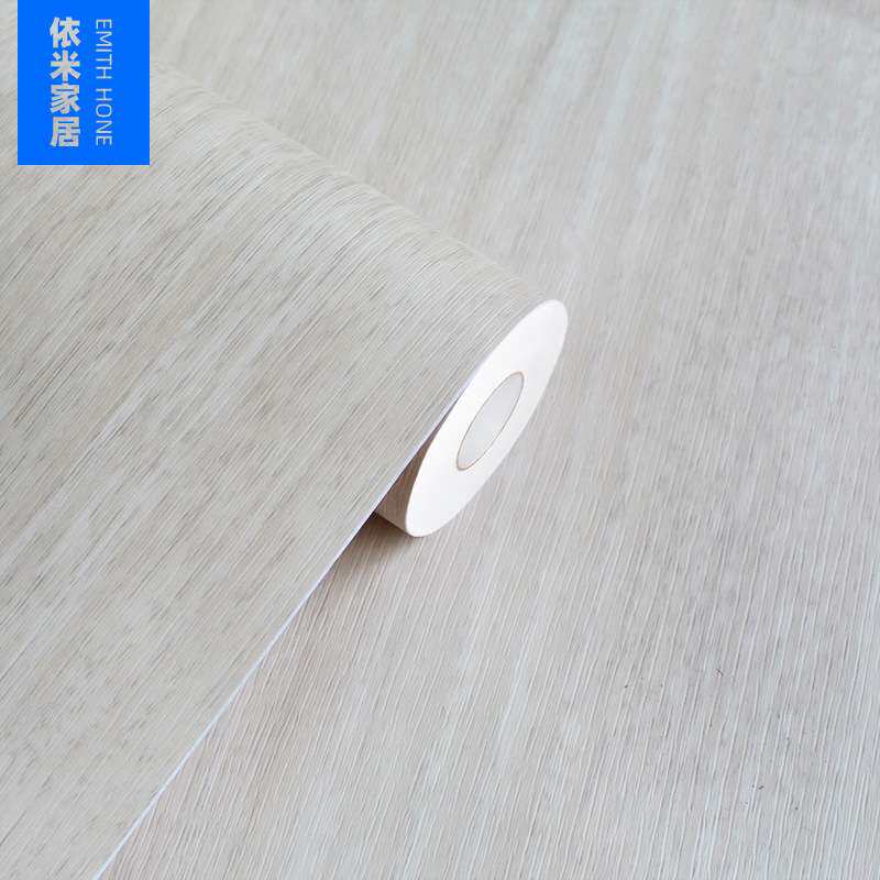 韩版PVC木纹贴纸自粘墙纸壁纸展柜家具翻新加厚带导气槽贴膜30米
