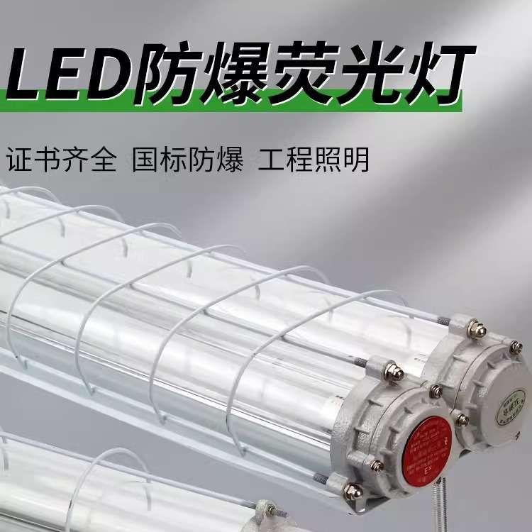 LED防爆荧光灯单管双管车间厂房仓库灯罩灯管1x40w 2x40w图片
