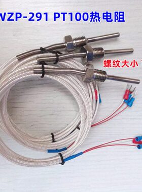 螺纹三线固定 两TZ0热电阻4分2线热电阻 温度传感器牙10P1P9W-铂