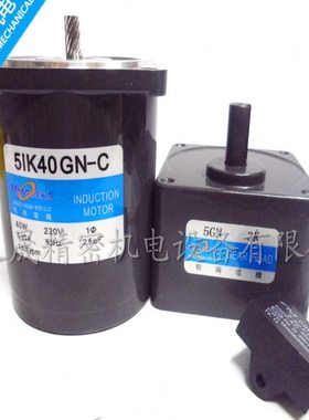 40W 交流220V 定速电机 5IK40GN-C/5GN-3K 齿轮单相减速微型电机