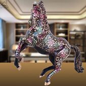 铜新巴基斯坦马大送礼庆典铜马居工艺品彩器漆铜马开业立黑到成功