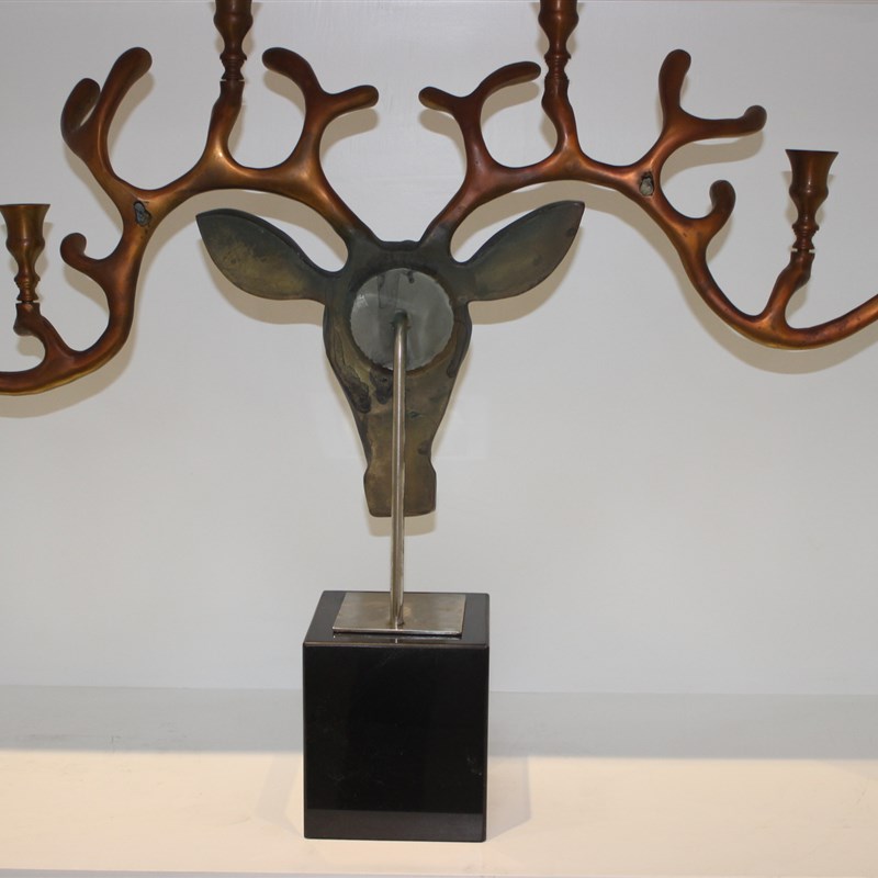 金属工艺礼品锌合金压o铸铜锡合金浇铸梅花鹿头家居办公室摆件模