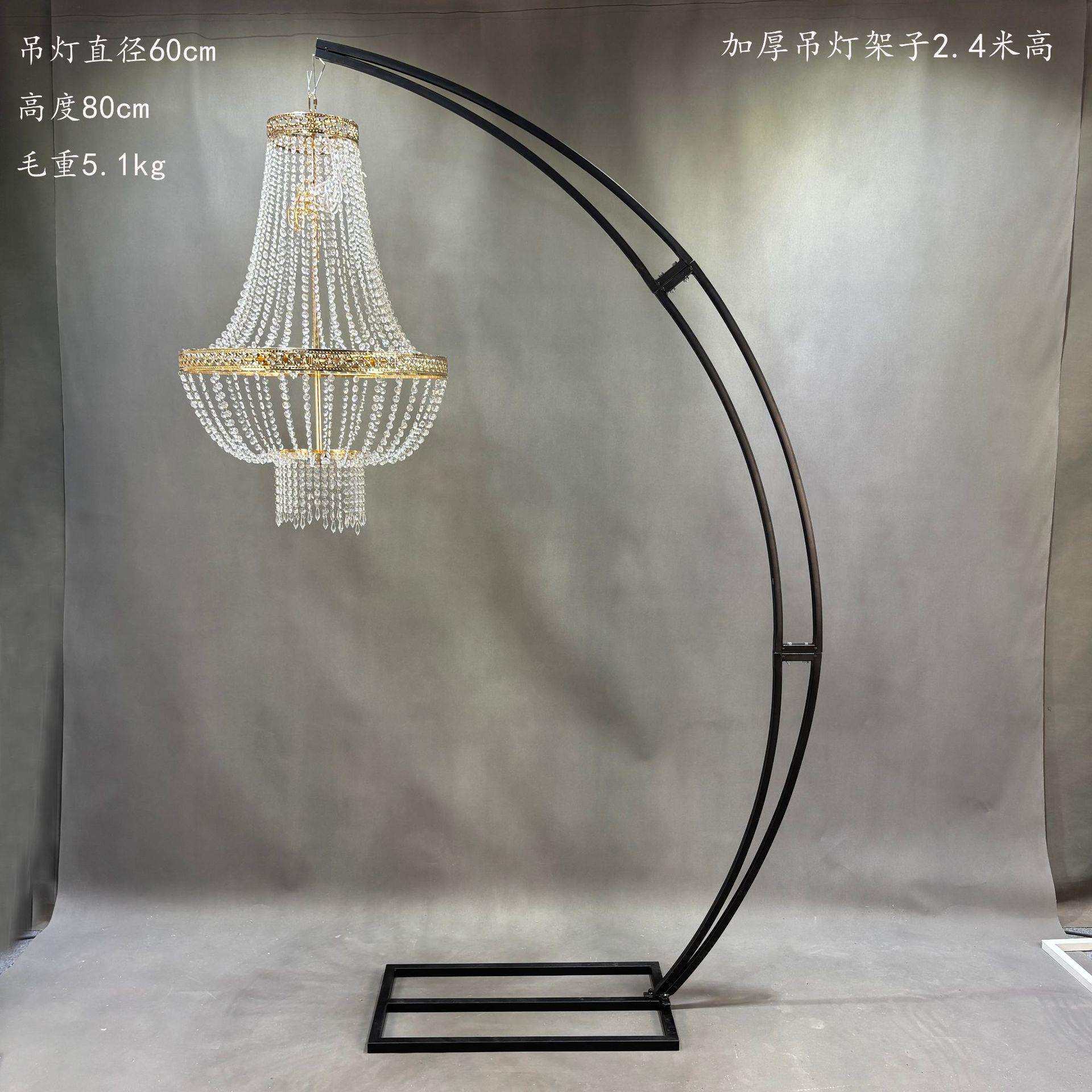 婚庆道具外贸加厚方管吊灯支架铁艺路引装饰摆件婚礼场景布置架子