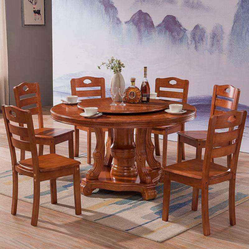 新中式实木餐桌椅组合带转盘餐桌家用1.8米2米酒店大圆桌餐桌饭桌,鲜花速递/花卉仿真/绿植园艺,割草机/草坪机,淘宝优惠券,粉丝福利购,淘宝优惠卷