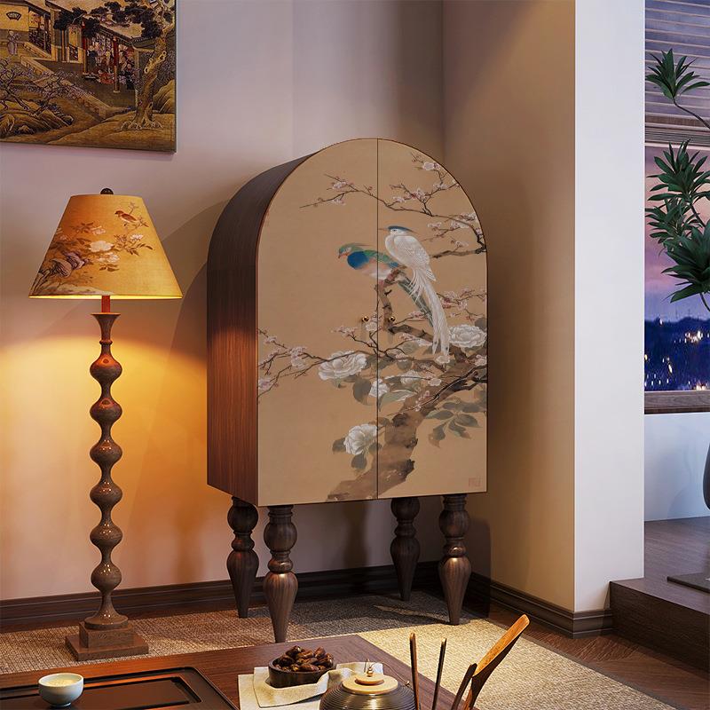 复古中国风实木收纳柜卧室靠墙储物柜客厅家用斗柜床尾柜立柜