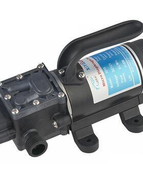 厂家供应风扇型电动高压洗车水泵 12V/24V100W直流自吸微型隔膜泵