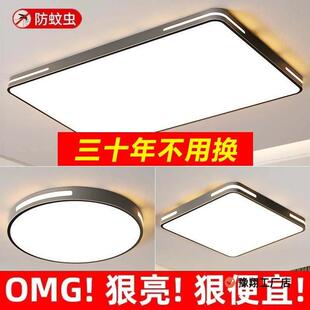 广东中山灯具吸顶灯家用卧室客厅灯长超亮遥控LED节能护眼灯