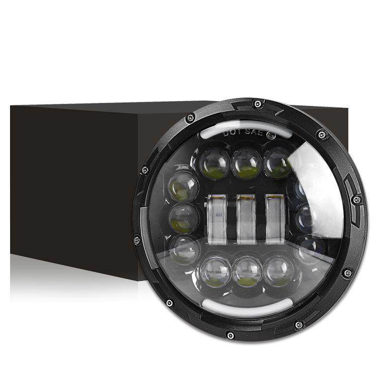 【工厂直供】7寸牧马人大灯越野车改装LED车灯60W哈雷远近前大灯