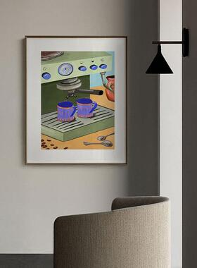 「Coffee Life」卧室宿舍书房客厅墙面家居装饰画奶茶店烘焙餐厅