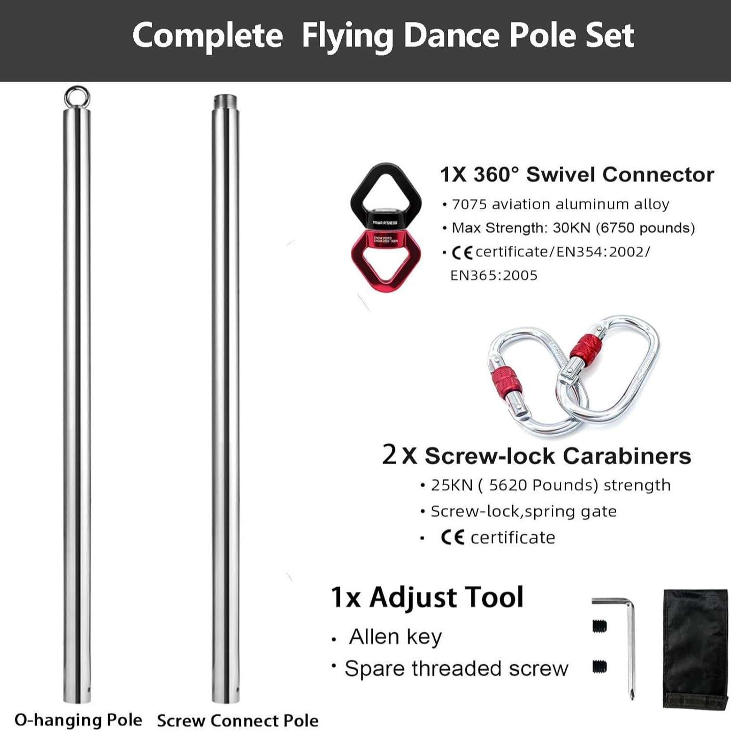 钢管舞跳舞杆家用健腹杆flying  Pole 飞管空中跳舞管