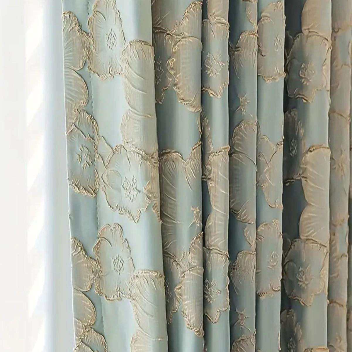 1pc新款浮雕桃花家用遮光隔热加厚客厅卧室装饰穿杆窗帘,鲜花速递/花卉仿真/绿植园艺,割草机/草坪机,淘宝优惠券,粉丝福利购,淘宝优惠卷