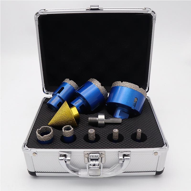 M14钎焊开孔器50mm倒角器套装金刚石石材瓷砖打孔角磨机钻头跨境