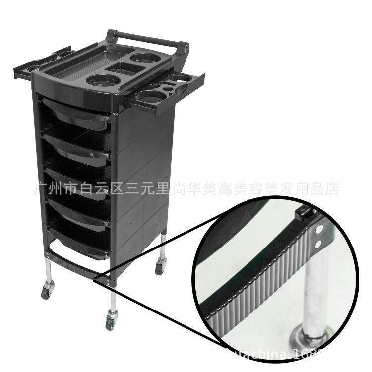 新款烫染发型师理发店加固专用手推杠车复古美发车小推车发廊工具