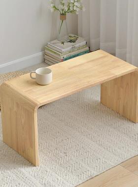 实木可移动阳台床茶几沙发边桌c型u形边几边柜角几简约客厅卧