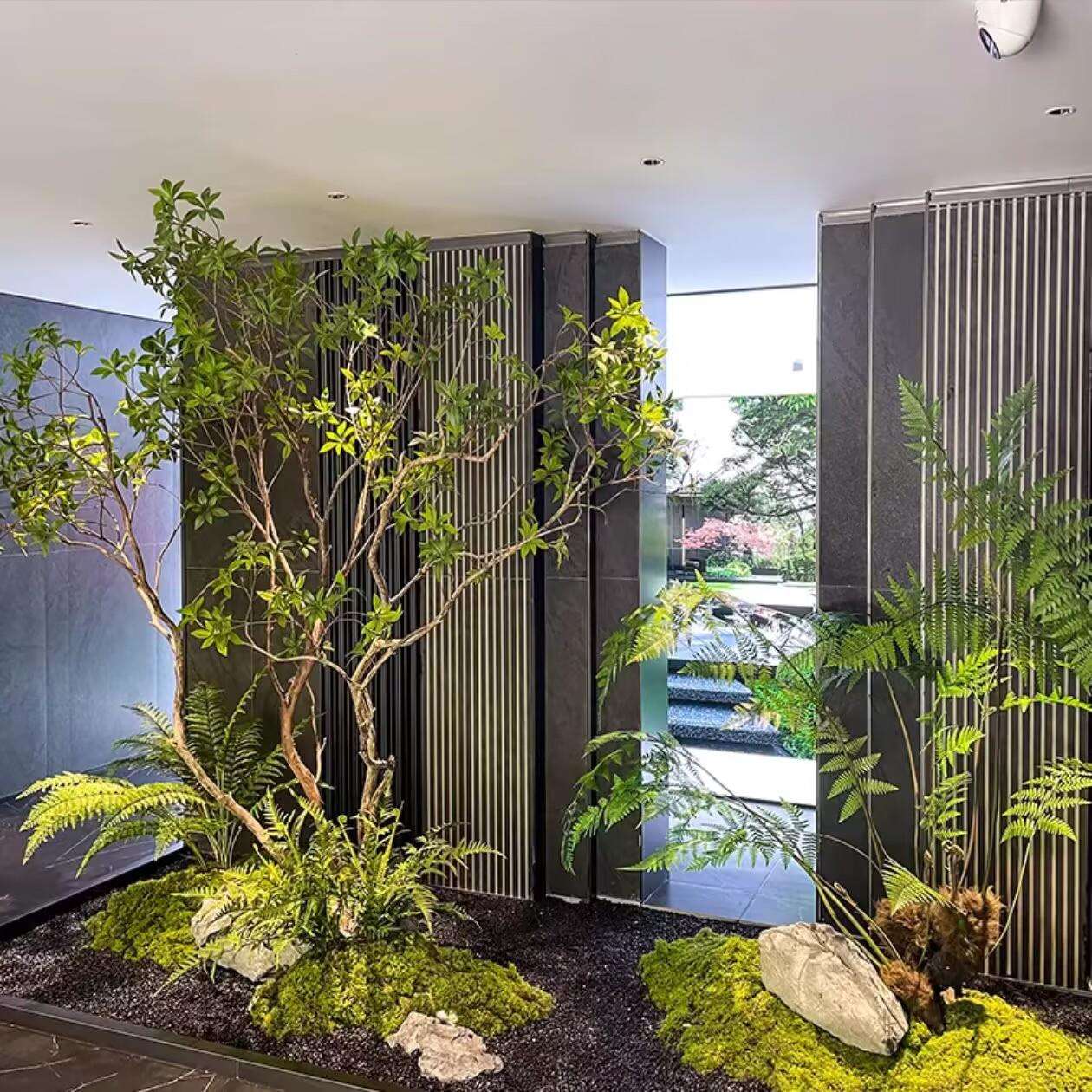 高端马醉木绿植造景橱窗植物室内仿真树装饰树景观组合免维护即用