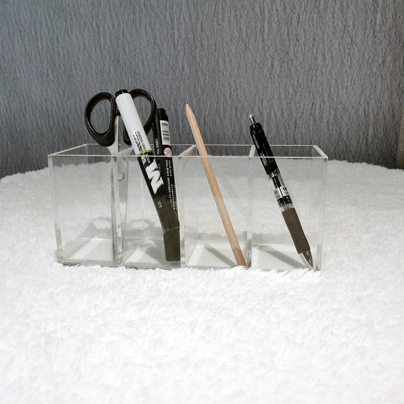办公室用品亚克力笔筒有机玻璃工艺品桌面多功能用品收纳笔筒笔盒