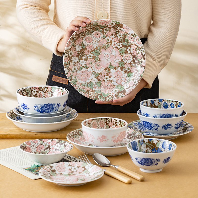 千代源日本进口陶瓷京友禅饭碗