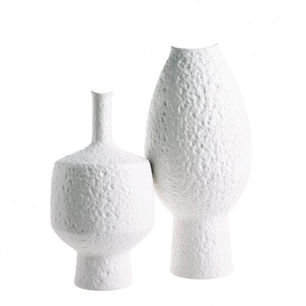 现代简约客厅花艺插花电视柜装饰品摆件磨砂素烧花器白色陶瓷花瓶