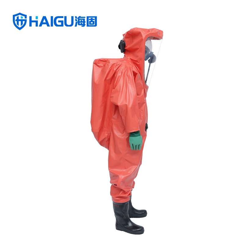海固(HAIGU)3NF全封闭重型防化服红色M化工有毒有害气体防护