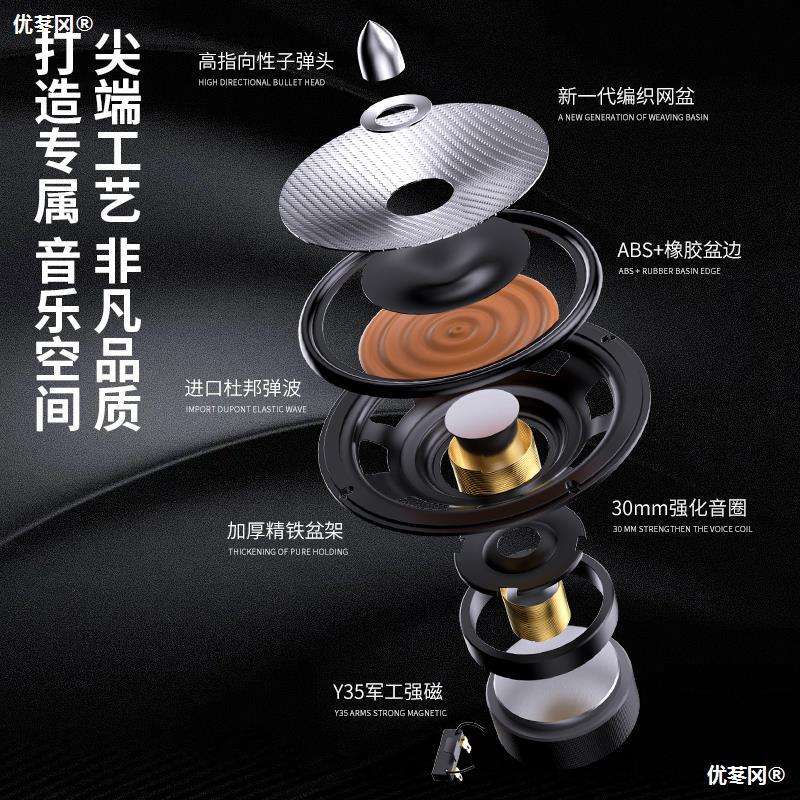 汽车音响改装全套扬声器高音喇叭6.5寸中重低音同轴音响全频音响