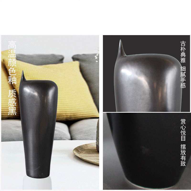 手工中式现代个性陶瓷摆件客厅样板间电视柜家居饰品