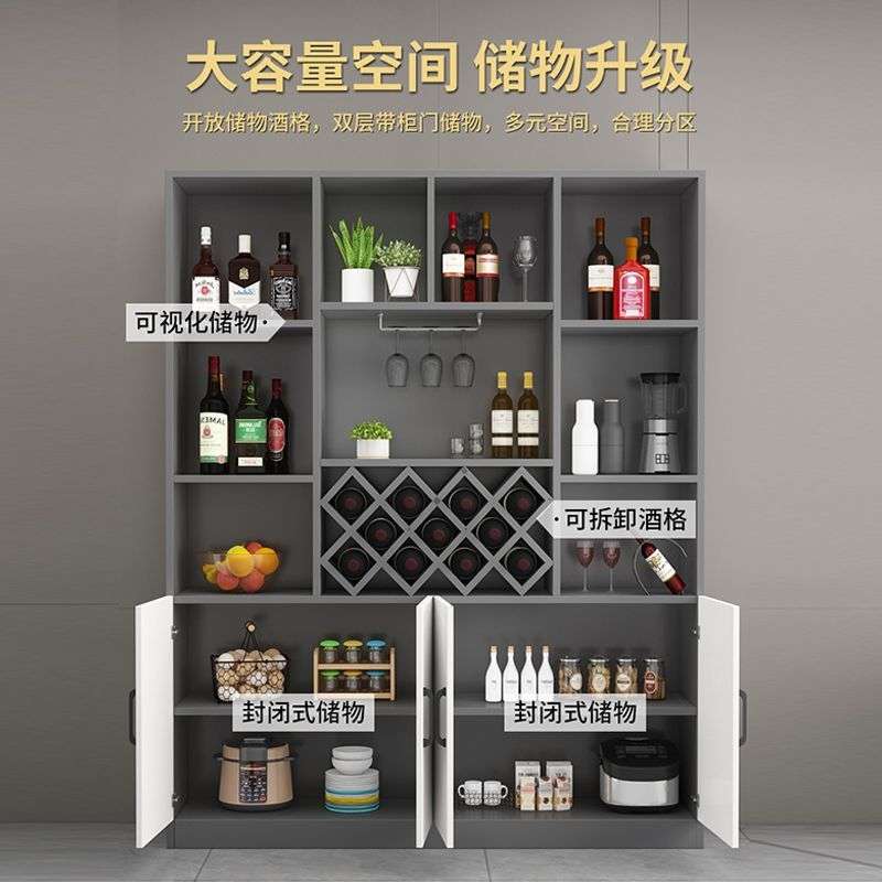 简约现代木质酒柜客厅靠墙家用多功能隔断柜双面玄关柜进门储物柜
