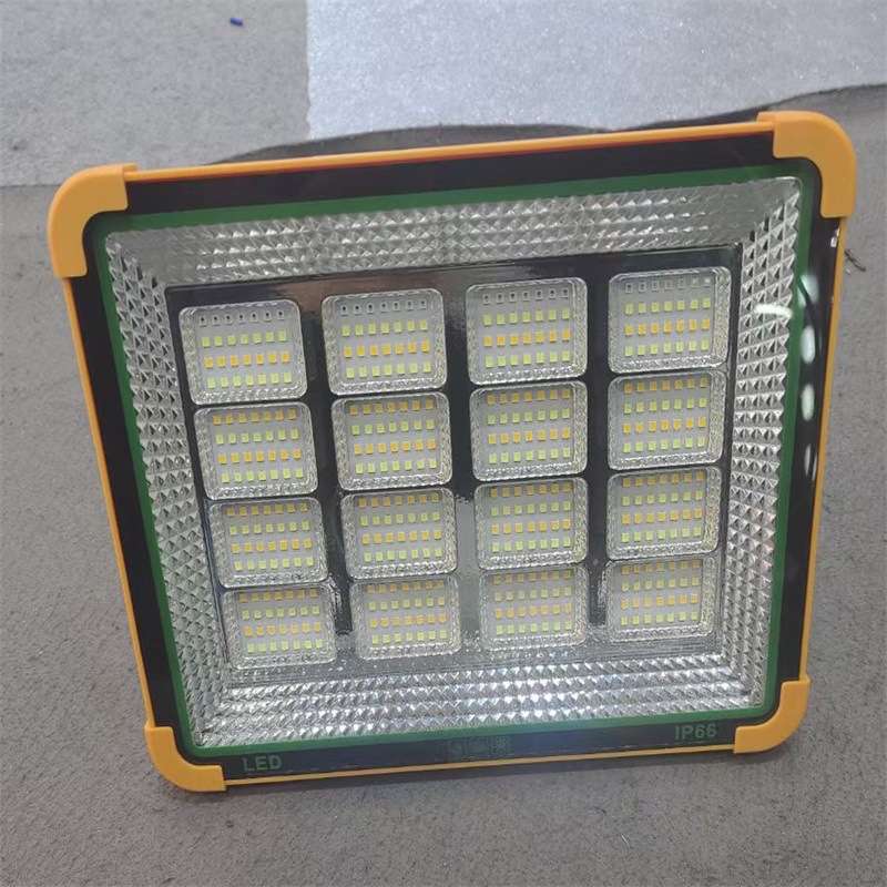 一体式太阳能LED投光灯100W200W300W地摊灯户外应急灯便携照明灯