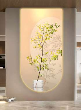 北欧玄关装饰画现代简约走廊挂画小清新led灯画过道尽头装饰壁画