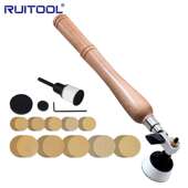 55件套车床打磨木工手持式 碗碟打磨抛光拖盘砂纸磨料Bowl Sander