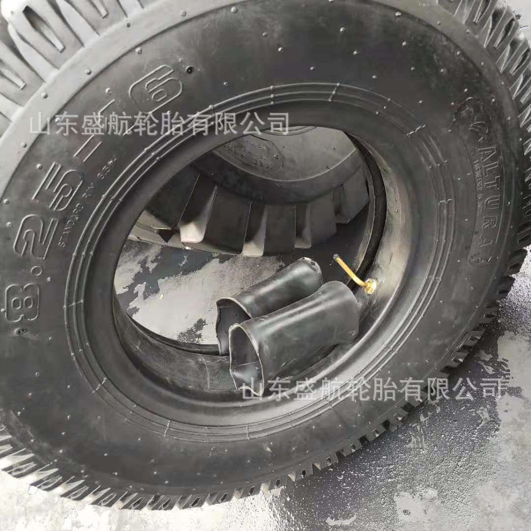 轻卡小货车载重轮胎8.25-16羊角花纹斜交充气14层级轮胎825-16