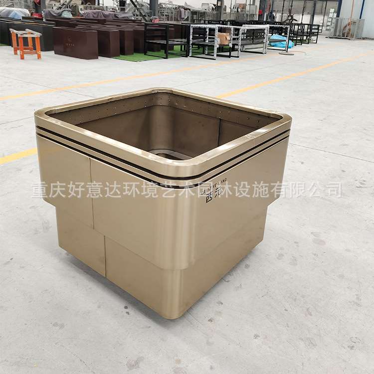 户外创意园林景观花箱 商业街外摆植物花钵 小区公园带轮大花盆