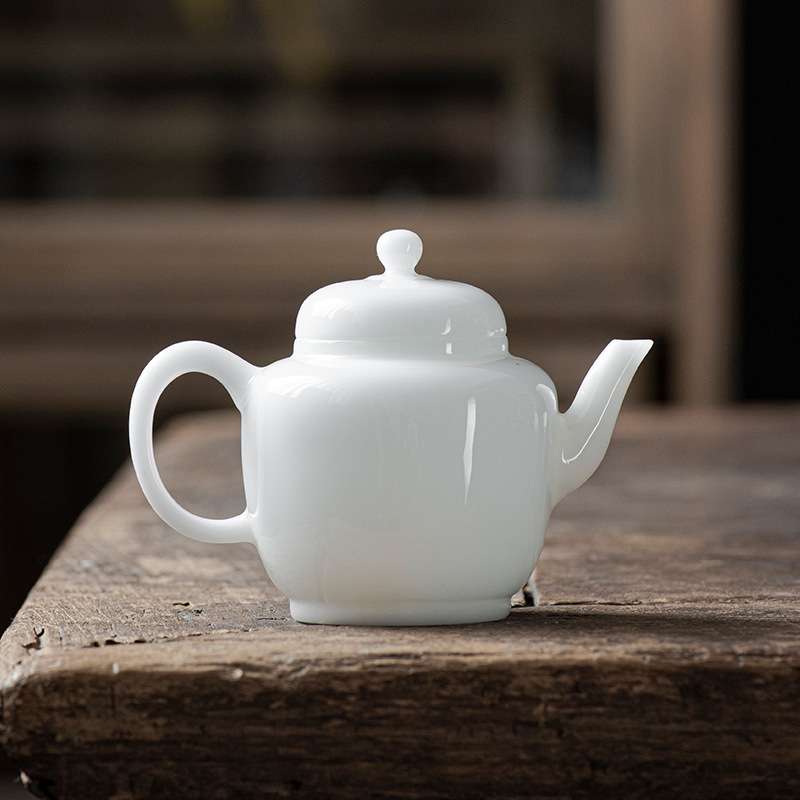 德化冰种玉瓷迷你小号茶壶手执壶羊脂玉白瓷泡茶滤茶器单壶秋水壶