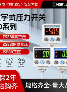 80ISE80/ZSE80/F-02/-R/T/A/B-M/-X501真空压力表数字微压数显