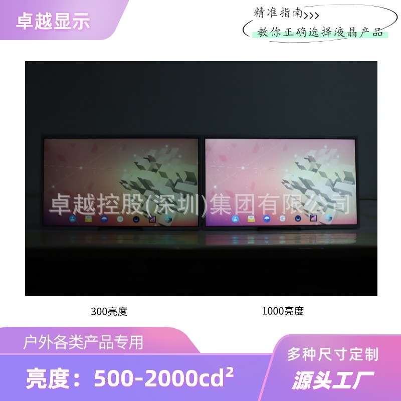 55寸高亮液晶模组 1000cd/㎡ /1920*1080/液晶显示屏/ 灯杆广告屏