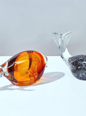 现代简约创意琉璃桌面小摆件客厅玄关家庭办公桌高级软装饰品