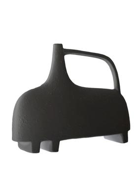 现代极简黑白创意抽象树脂摆件样板间客厅书房艺术感软装家居饰品