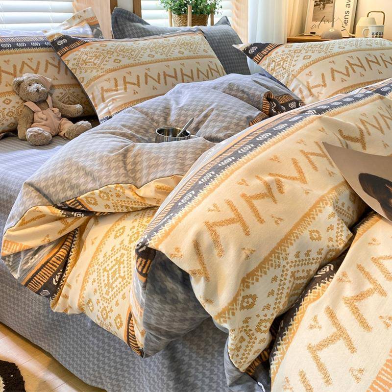 纯棉被套磨毛四件套单件全棉三件套单买床单加厚宿舍床笠学生专用