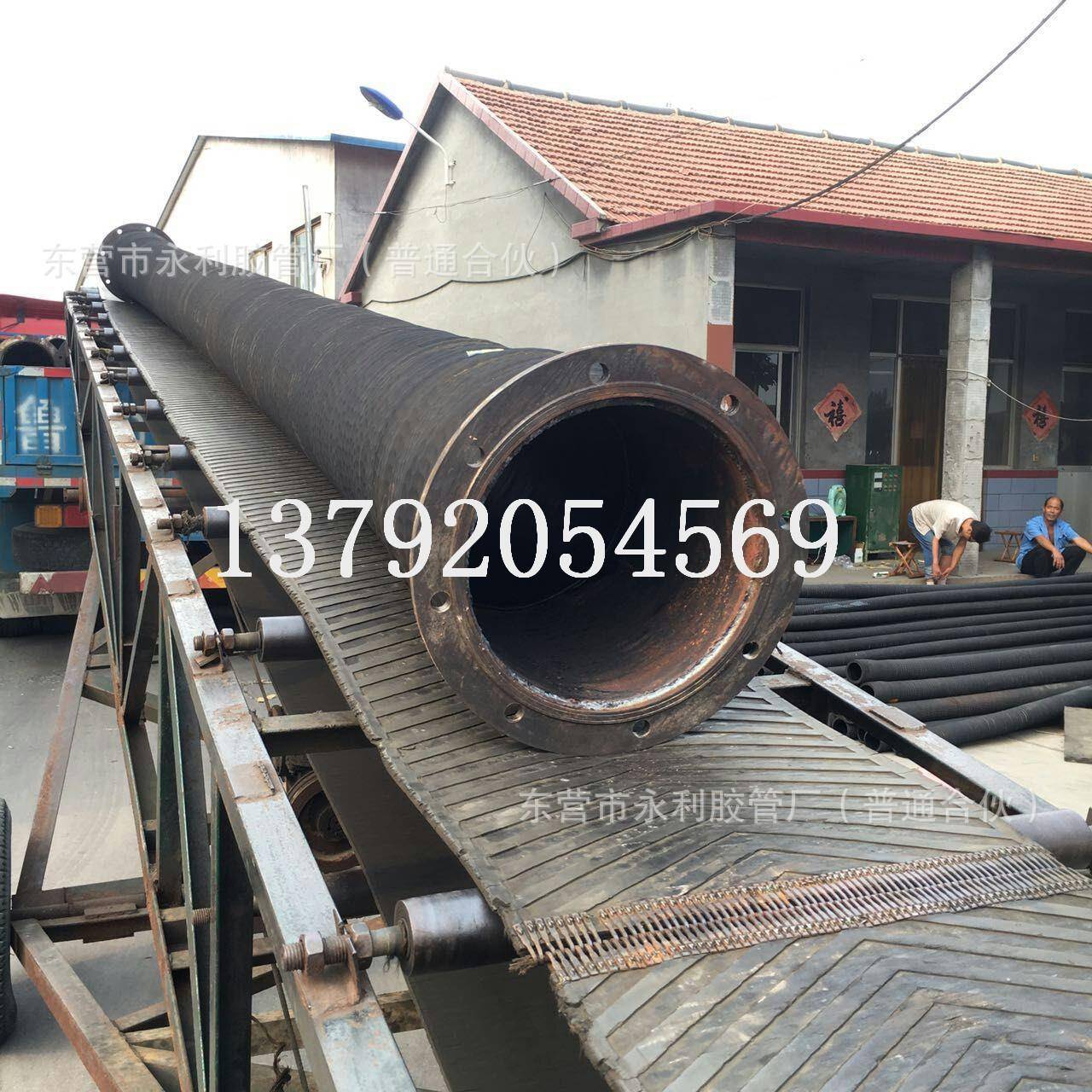 清淤排污吸排泥沙专用橡胶管 大口径法兰式疏浚胶管