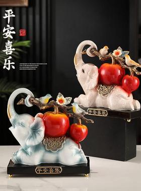 轻奢风大象一对创意家居玄关客厅简约现代高档装饰品电视柜摆件