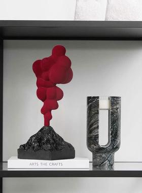 现代简约天然大理石烛杯烛托雕刻摆件样板间售楼处客厅桌面装饰品