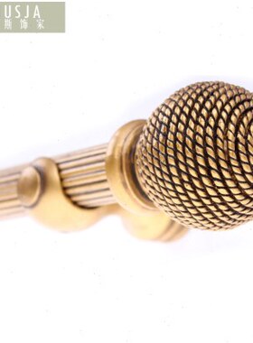 /1豪银豪土 金色窗帘杆瑞斯/金/土/PS-家饰实木克螺纹100 罗马杆