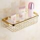 置物篮架加厚置物架边宽仿古角置物架网三角金色四方全铜浴室铜架