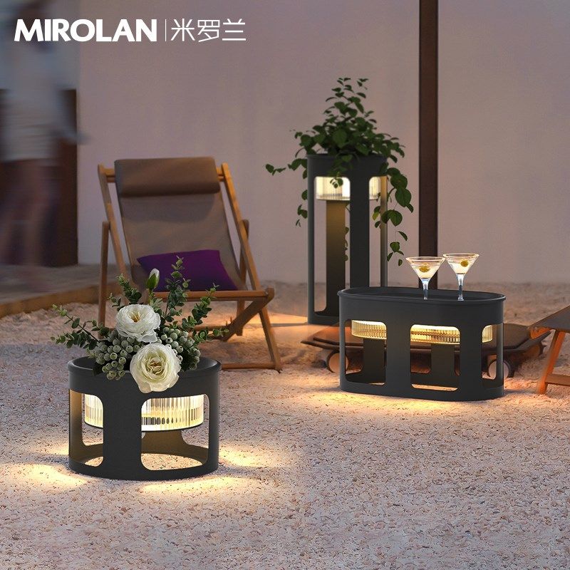 花园灯太阳能草坪灯户外落地灯庭院装饰灯别O墅露台灯可置物花架