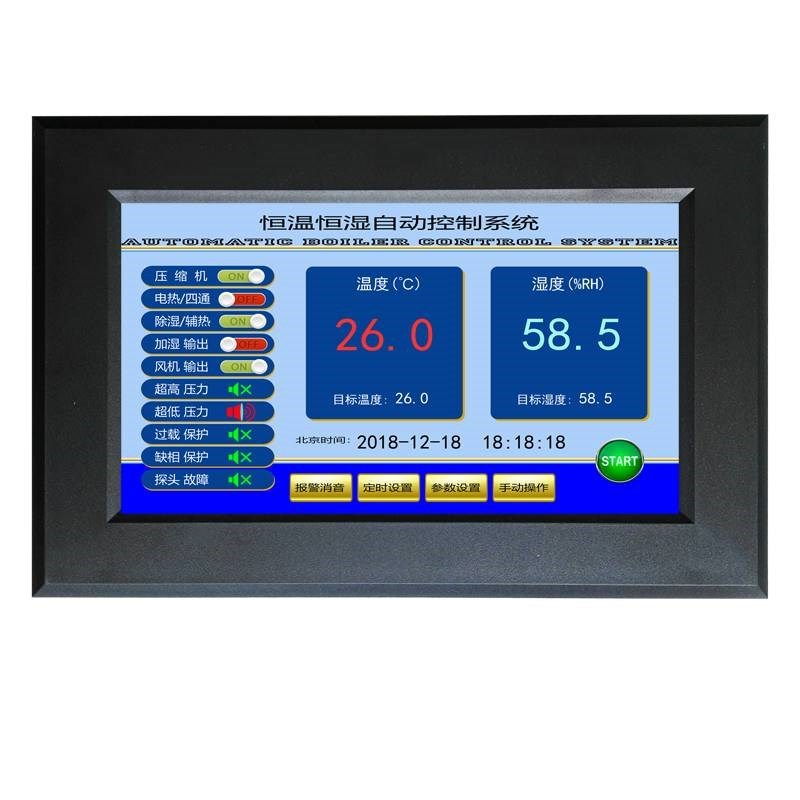 恒温恒湿控制器空调房温湿度触摸屏制J冷制热排湿加湿自动温控器