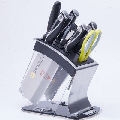 厨房用品4刀架刀具收纳架不锈钢菜刀置物架刀座家用30架亚克力插