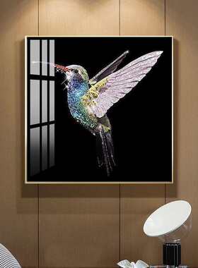 晶瓷烤瓷壁画高档立体轻奢现代简约客厅装饰画单幅正方形房间挂画