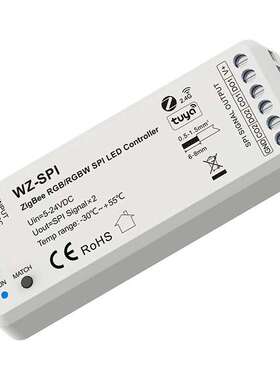 5-24VDC 1000像素点 Zigbee+RF SPI RGB/RGBW LED控制器 WZ-SPI