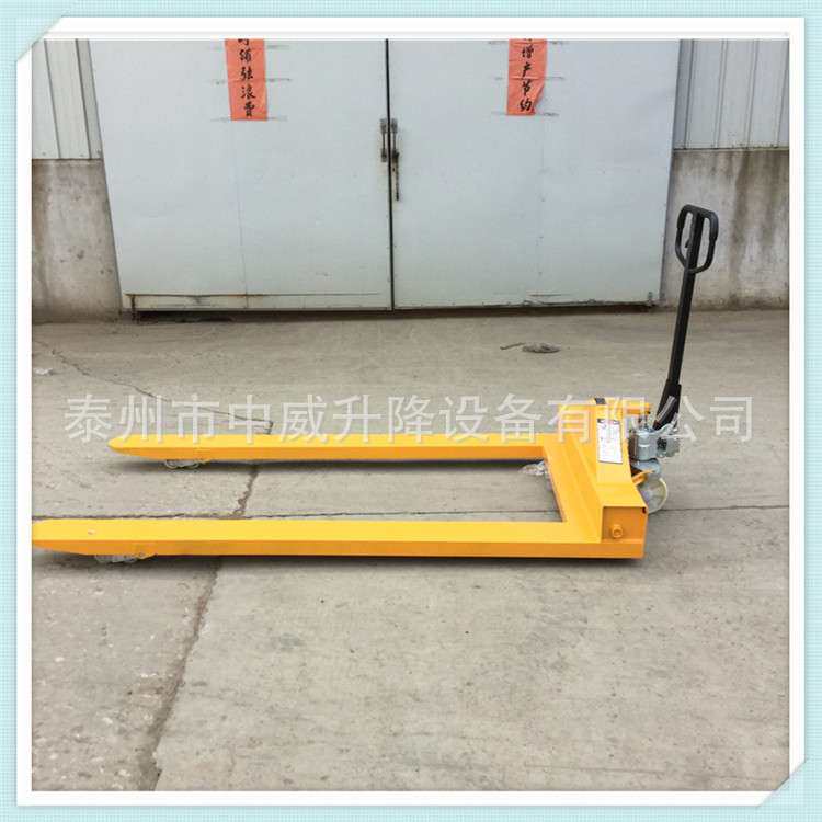 供应加长加宽型手动升高搬运车 地牛搬运叉车 货物手拉运输车