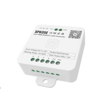 SP635E 5通道 PWM RGBCCT LED控制器，七彩+双色温，多功能控制器