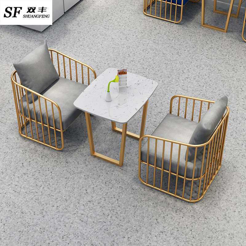 北欧简约咖啡厅布艺沙发 创意双人懒人沙发奶茶店休闲区卡座沙发